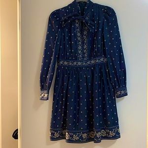 Kate Spade Long Sleeve Blue Dress